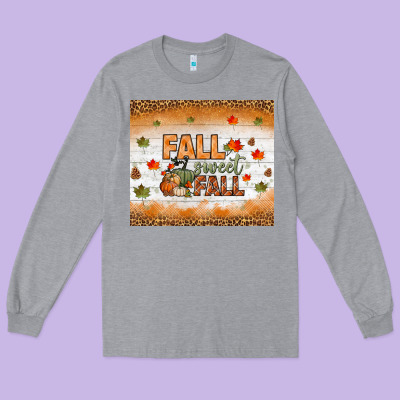 Fall Sweet Fall Tumbler Long Sleeve Tee Designed By Bundleandbundleshop