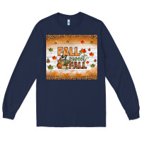 Navy fall sweet fall tumbler Long Sleeve Tee - BundleAndBundleShop