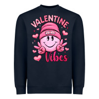 Navy valentine vibes Heavyweight Sweatshirt - LillyAllenDesigns