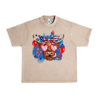 French Oak western america cow Urban Heavy Tee - JahusDesignShop