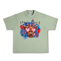 Oil Green western america cow Urban Heavy Tee - JahusDesignShop