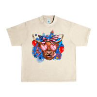 Sandshell western america cow Urban Heavy Tee - JahusDesignShop