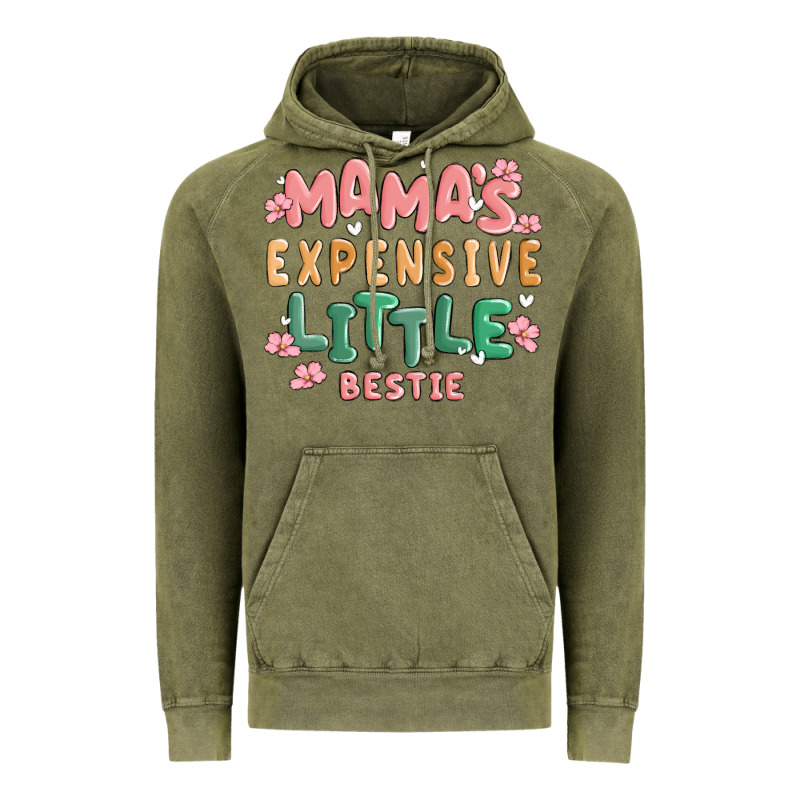Mamas Expensive Little Bestie Vintage Hoodie by MaliasSmallBusiness | Teevron
