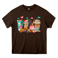 Chocolate Brown baking coffee cups Heavy Core Tee - Jasminsmagicworld