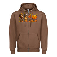 Chestnut Tis' the season Zipper Hoodie - NancyCooperArtShop