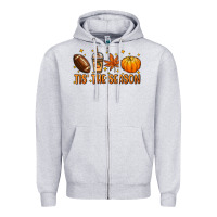 Heather Grey Tis' the season Zipper Hoodie - NancyCooperArtShop