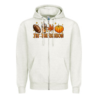 Oatmeal Heather Tis' the season Zipper Hoodie - NancyCooperArtShop
