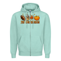 Seafoam Tis' the season Zipper Hoodie - NancyCooperArtShop