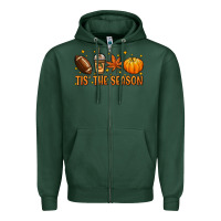 Sports Green Tis' the season Zipper Hoodie - NancyCooperArtShop