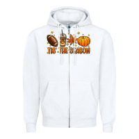 White Tis' the season Zipper Hoodie - NancyCooperArtShop