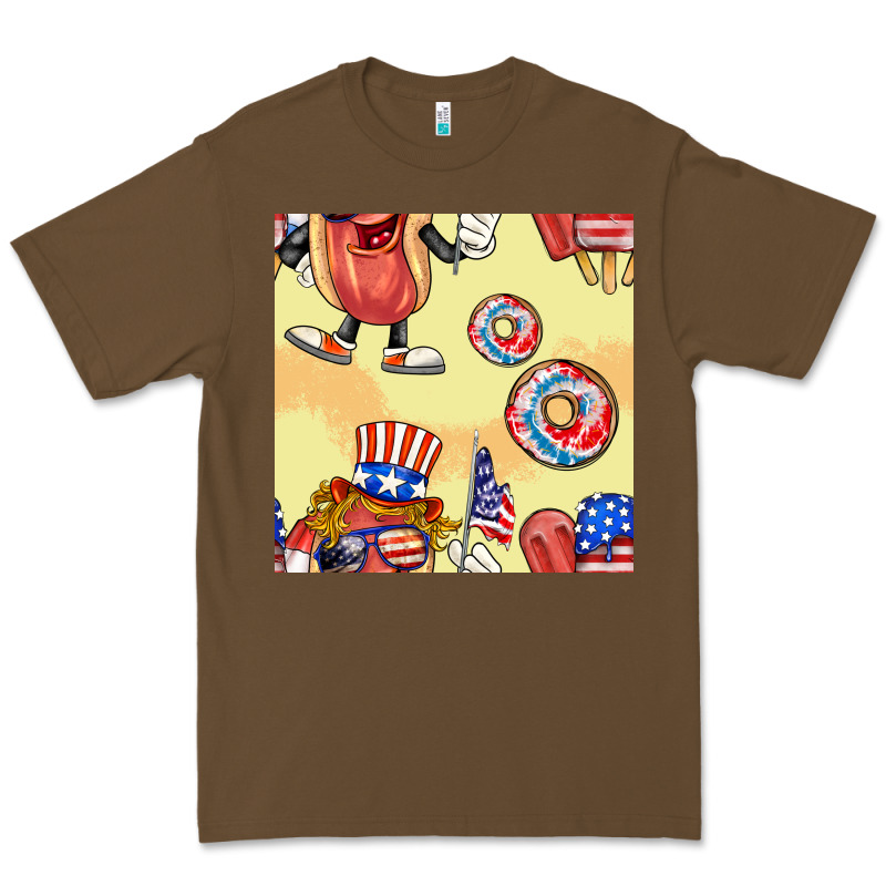 Patriotic Hotdog Ice Cream Donat Premium Tee by BundleAndBundleShop | Teevron