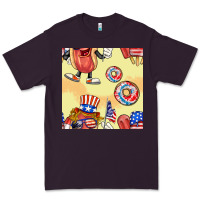 Plum patriotic hotdog ice cream donat Premium Tee - BundleAndBundleShop