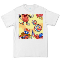 White patriotic hotdog ice cream donat Premium Tee - BundleAndBundleShop
