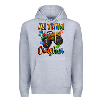 Heather Grey autism crusher Premium Hoodie - CowGirlArtShop