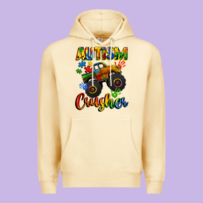 Autism Crusher Premium Hoodie Designed By Cowgirlartshop