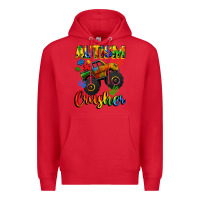 Red autism crusher Premium Hoodie - CowGirlArtShop