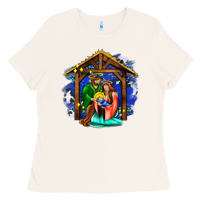 Jesus And Mary With God Ladies Tee by AdoDesignShop | Teevron