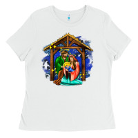 White jesus and mary with god Ladies Tee - AdoDesignShop