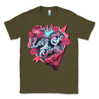 Army Green lets go girls pink Classic Tee - NancyCooperArtShop
