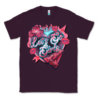 Plum lets go girls pink Classic Tee - NancyCooperArtShop