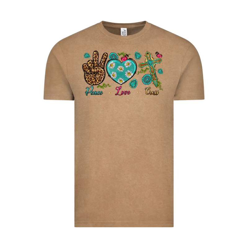 Peace Love Cross Vintage Tee by NancyCooperArtShop | Teevron