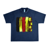 Navy softball brushstroke Urban Heavy Tee - NancyCooperArtShop