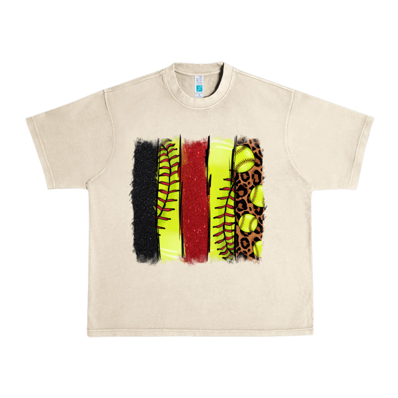 Softball Brushstroke Urban Heavy Tee by NancyCooperArtShop | Teevron