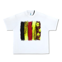 White softball brushstroke Urban Heavy Tee - NancyCooperArtShop