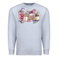Heather Grey Mama coffee cup mother's day Premium Sweatshirt - HowdyJamesFarm