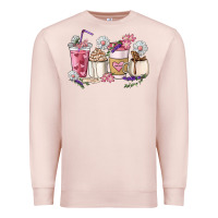 Pale Pink Mama coffee cup mother's day Premium Sweatshirt - HowdyJamesFarm