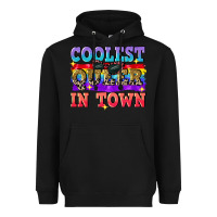 Black Coolest queer in town Heavyweight Hoodie - CowGirlArtShop