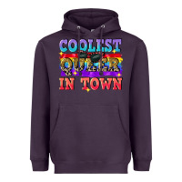 Plum Coolest queer in town Heavyweight Hoodie - CowGirlArtShop