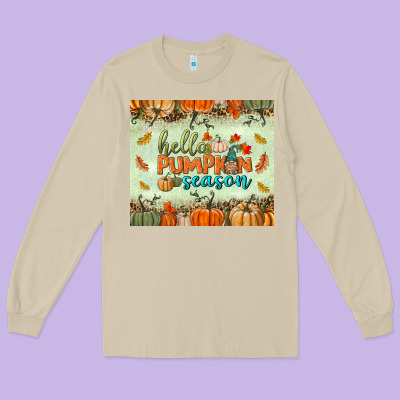 Hello Pumpkin Season Tumbler Long Sleeve Tee Designed By Bundleandbundleshop