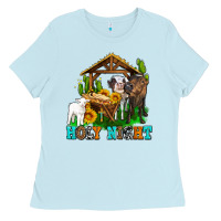 Baby Blue holy nıght cows and sunflowers Ladies Tee - AdoDesignShop