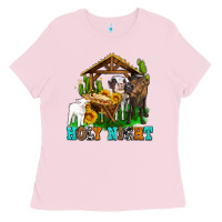 Bubblegum Pink holy nıght cows and sunflowers Ladies Tee - AdoDesignShop