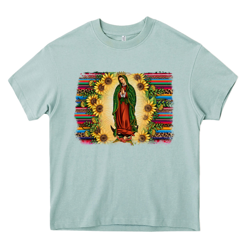 Serape Our Lady Of Guadalupe Heavy Core Tee by JahusDesignShop | Teevron