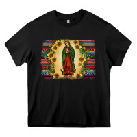 Black serape our lady of guadalupe Heavy Core Tee - JahusDesignShop