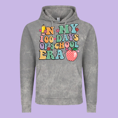 In My 100 Days Of School Era Vintage Hoodie Designed By Maliassmallbusiness