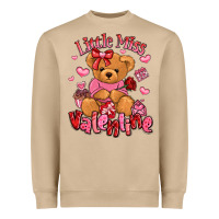 Little Miss Valentine Teddy Bear Heavyweight Sweatshirt | Teevron