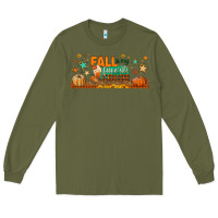 Army Green fall is my favorite color libbey glass Long Sleeve Tee - BundleAndBundleShop