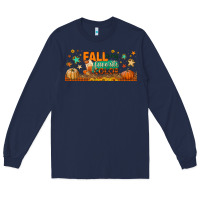 Navy fall is my favorite color libbey glass Long Sleeve Tee - BundleAndBundleShop