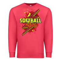 Cardinal Softball vibes lightning bolt Premium Sweatshirt - HowdyJamesFarm