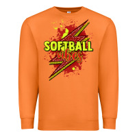 Carrot Softball vibes lightning bolt Premium Sweatshirt - HowdyJamesFarm