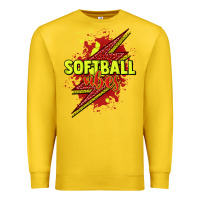 Lemon Softball vibes lightning bolt Premium Sweatshirt - HowdyJamesFarm