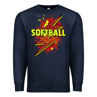 Softball Vibes Lightning Bolt Premium Sweatshirt | Teevron