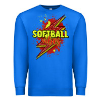 True Royal Softball vibes lightning bolt Premium Sweatshirt - HowdyJamesFarm