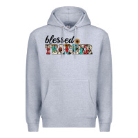 Heather Grey blessed teacher Premium Hoodie - JahusDesignShop