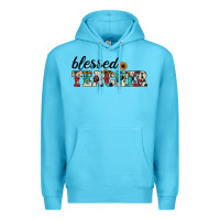 Ocean Blue blessed teacher Premium Hoodie - JahusDesignShop