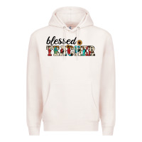Pale Pink blessed teacher Premium Hoodie - JahusDesignShop