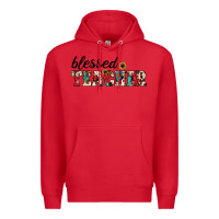 Red blessed teacher Premium Hoodie - JahusDesignShop